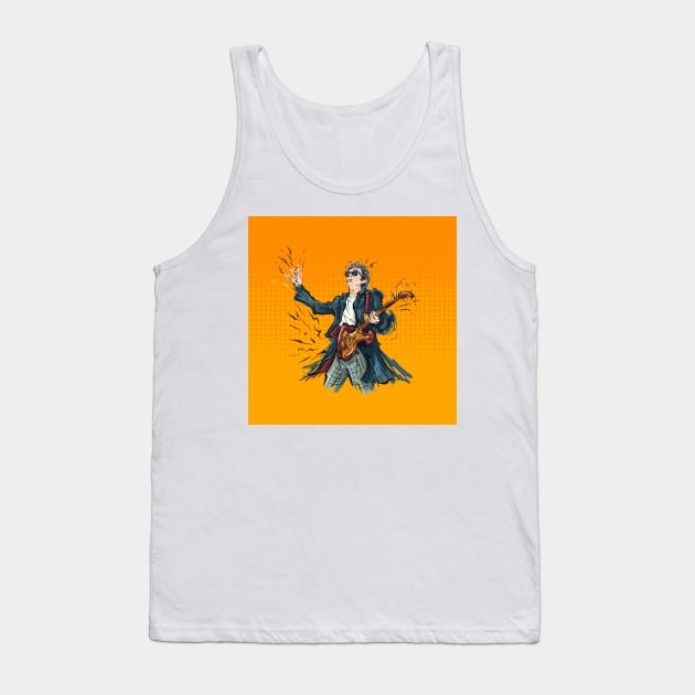 Twelfth doctor and Guitar Tank Top by danpritchard